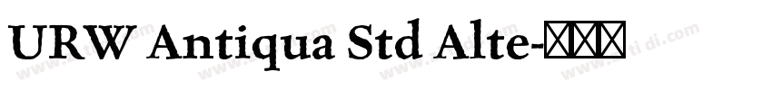 URW Antiqua Std Alte字体转换